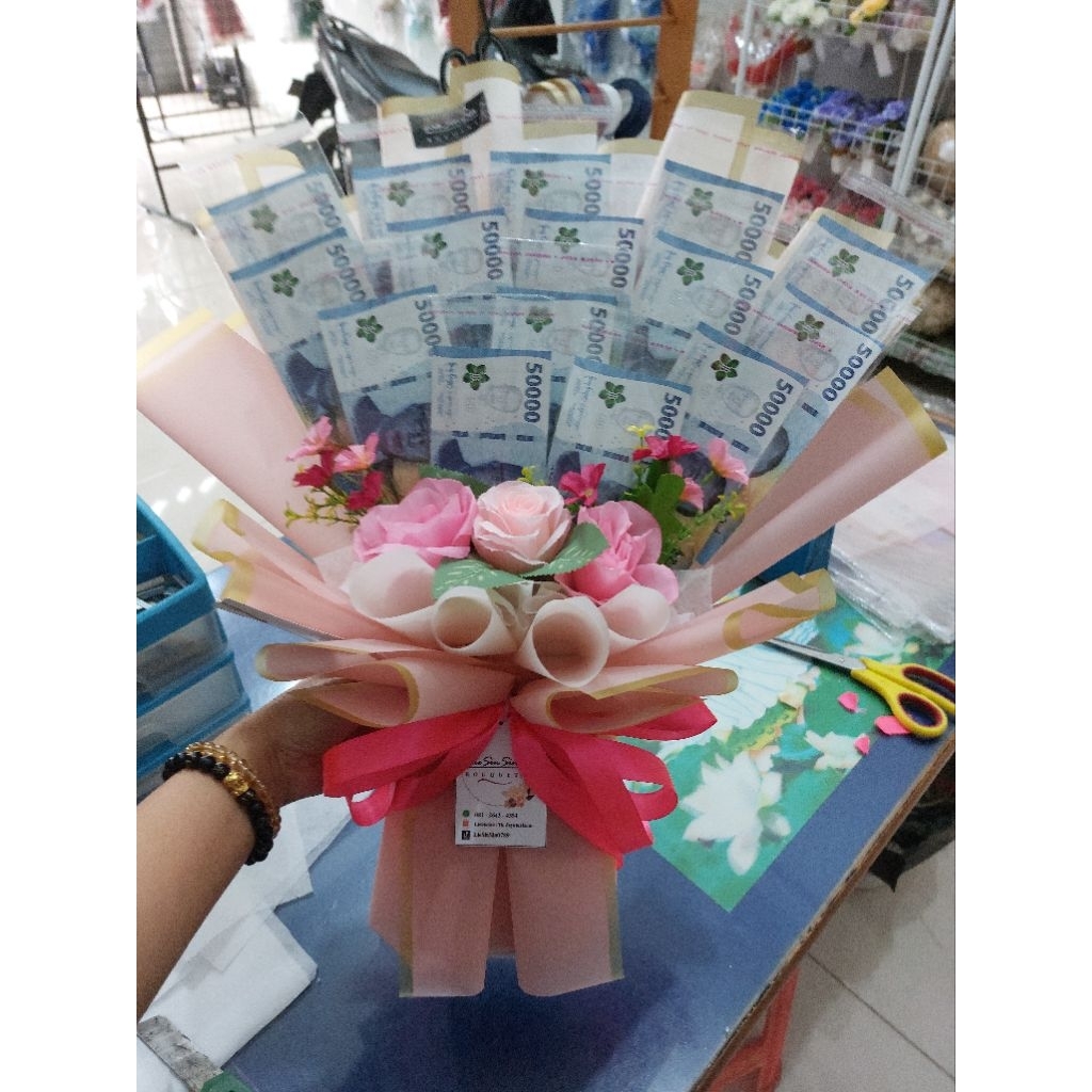 buket kosong uang 30lembar / buket kosongan