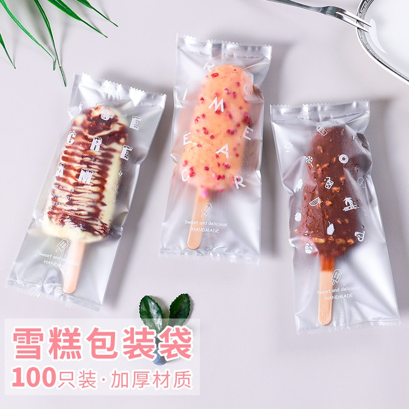 (10 Pcs) Plastik Seal Es Krim/ Plastik sealing packaging es krim es loli popsicle aneka size/Stick e