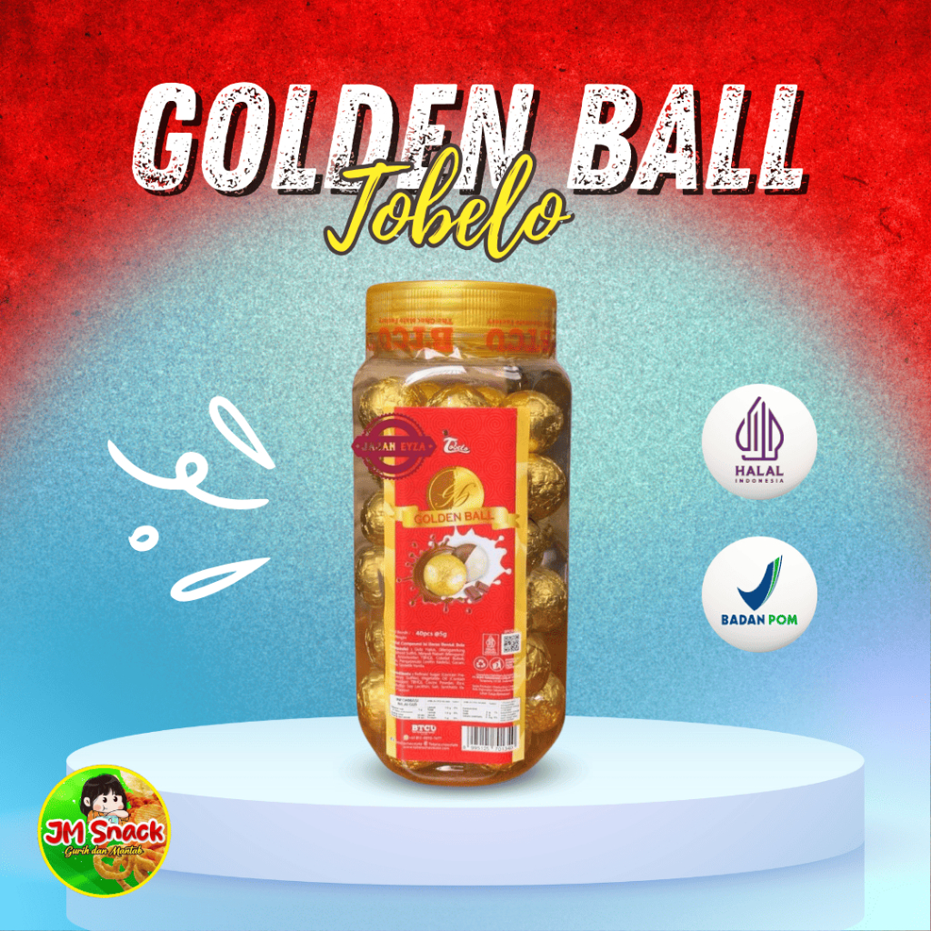 

Tobelo Golden Balls 200gr Isi 40pcs Cemilan Manis Coklat Ball Tobelo 1 Toples by JM Snack