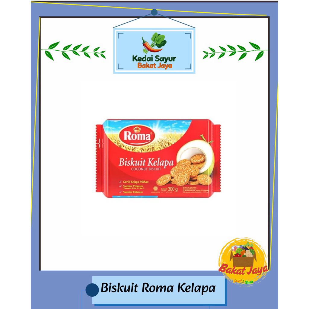 

Roma Biskuit Kelapa -Netto 300 GR