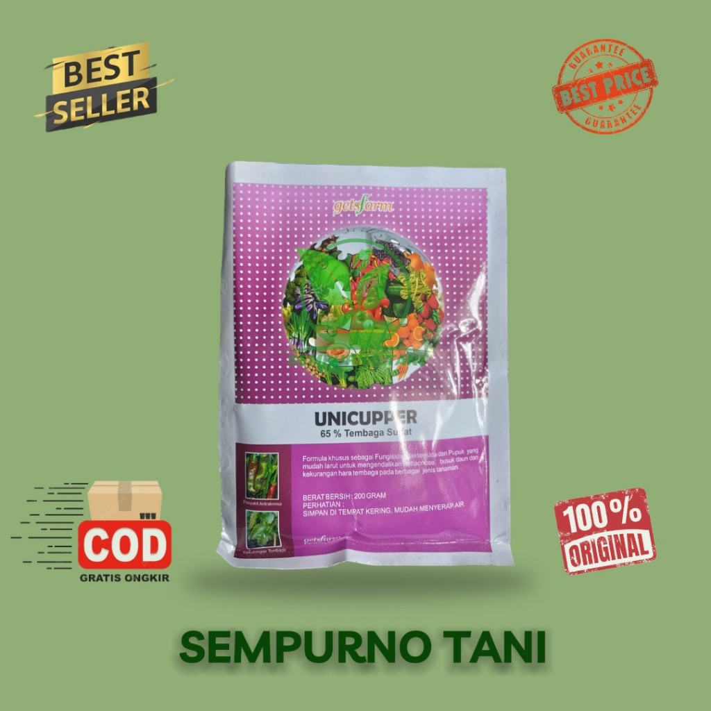 UNICUPPER 65% TEMBAGA SULFAT ISI 200 GRAM/ FORMULA KHUSUS FUNGISIDA