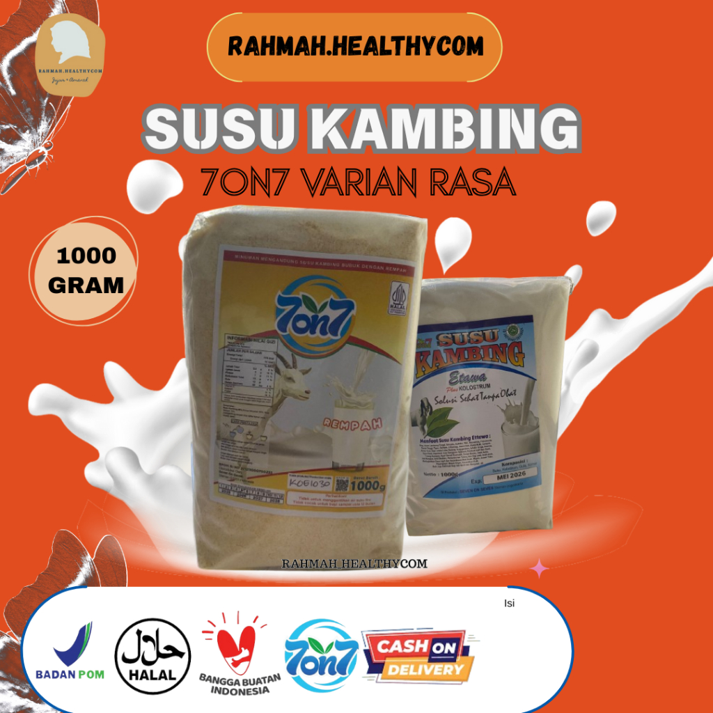 

Susu Kambing 7on7 Bubuk Rasa-Rasa 1000gr/1KG Seven on Seven