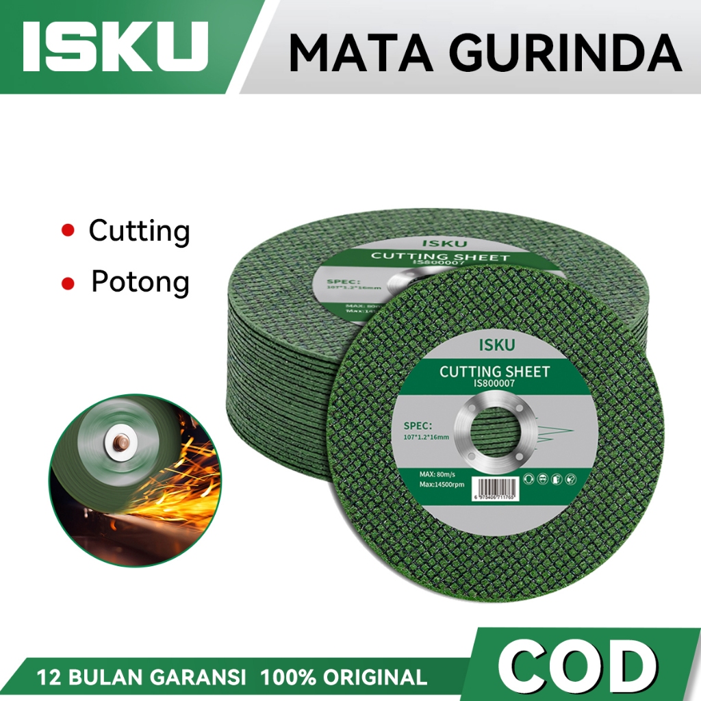 Isku Cutting Potong Besi Potongan Besi/Batu Gerinda Potong 4 Inch/Batu Gerinda Potong Mata Gerinda
