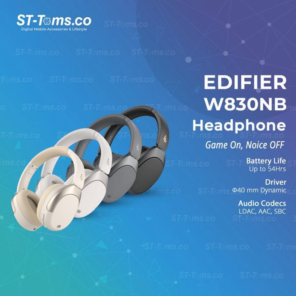Edifier W830NB Headphone Over-ear Wireless dengan ANC