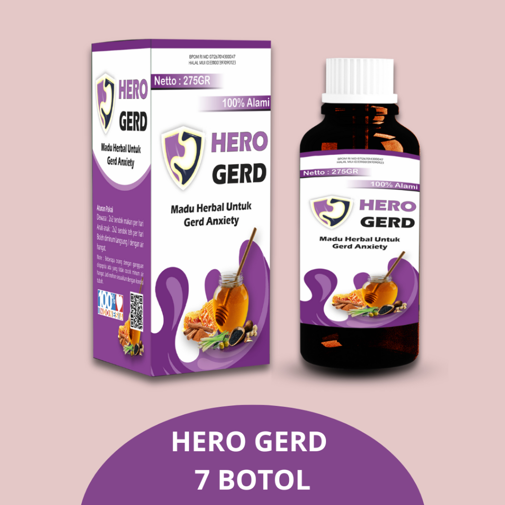 

HERO GERD - Madu Lambung Hero Gerd Gerd Anxiety 7 Botol