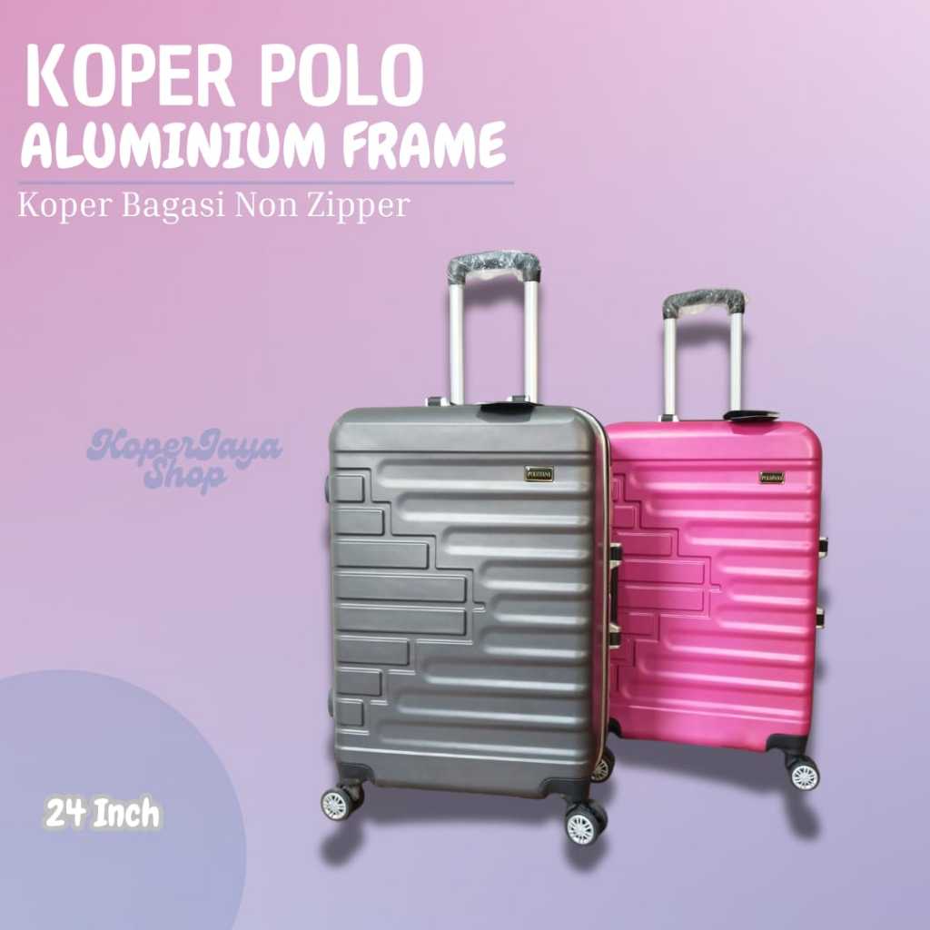 KOPER BAGASI 24 INCH 802 / KOPER ALUMINIUM FRAME NON ZIPPER / KOPER MULTIFUNGSI PREMIUM