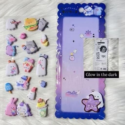 

Stiker Glow in the dark 3D/Stiker timbul 3Dimensi/Stiker puff busa timbul