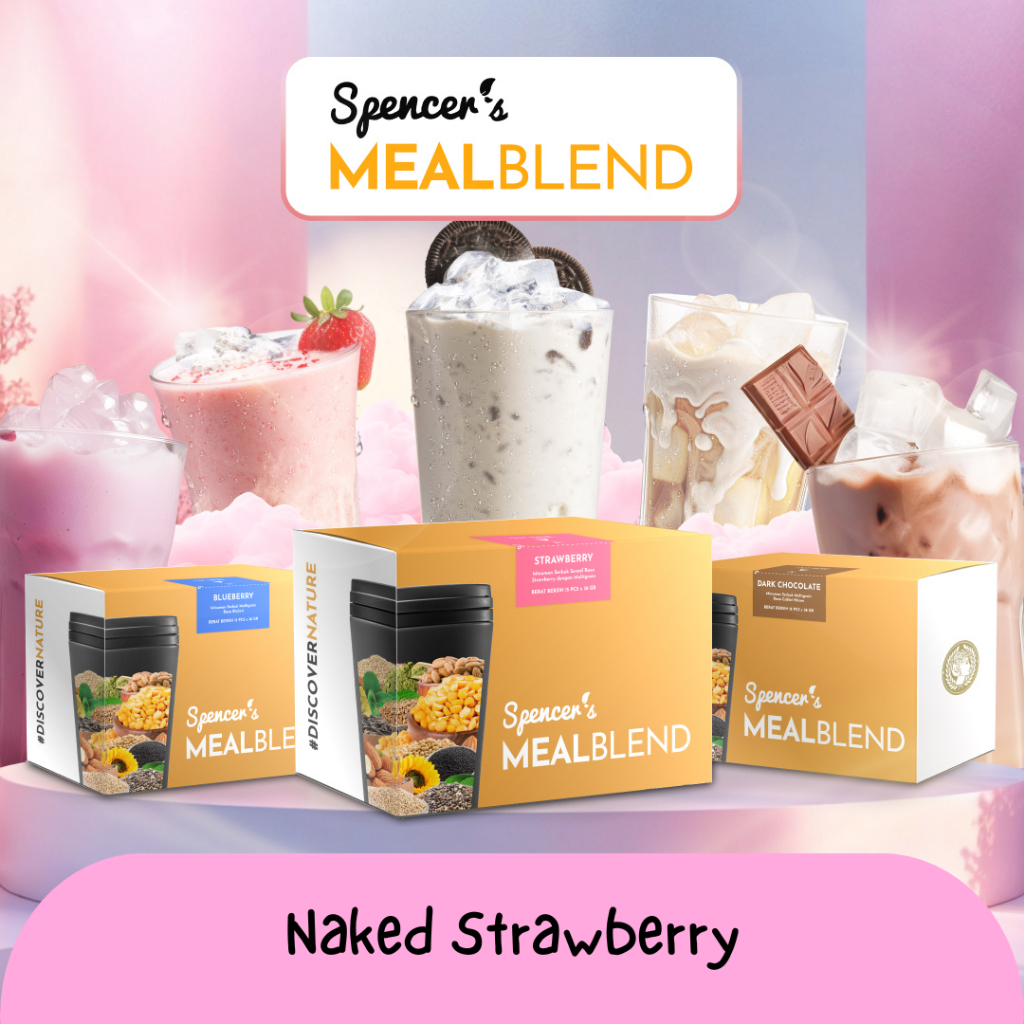 

Spencer's Multigrain MealBlend Naked Strawberry - Minuman Pengganti Makan Gluten Free