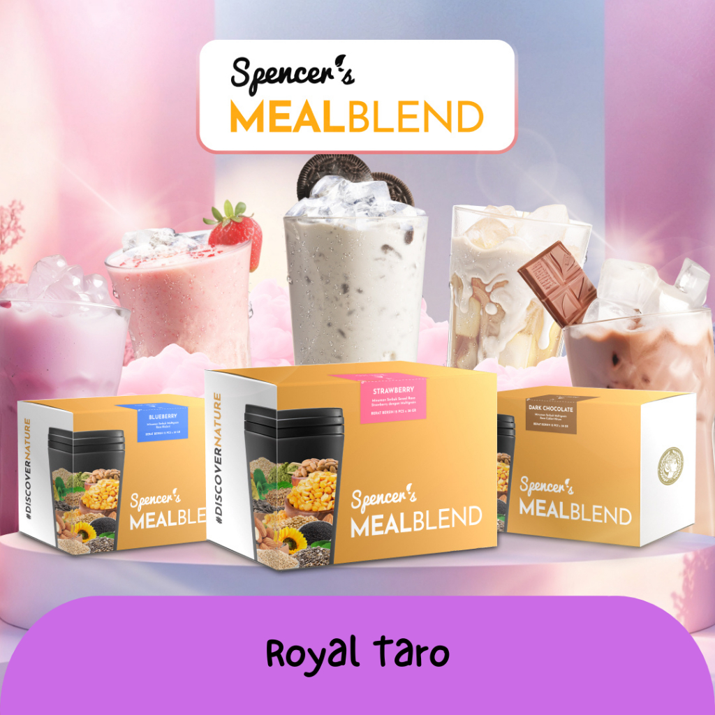 

Spencer's Multigrain MealBlend Royal Taro - Minuman Pengganti Makan Gluten Free