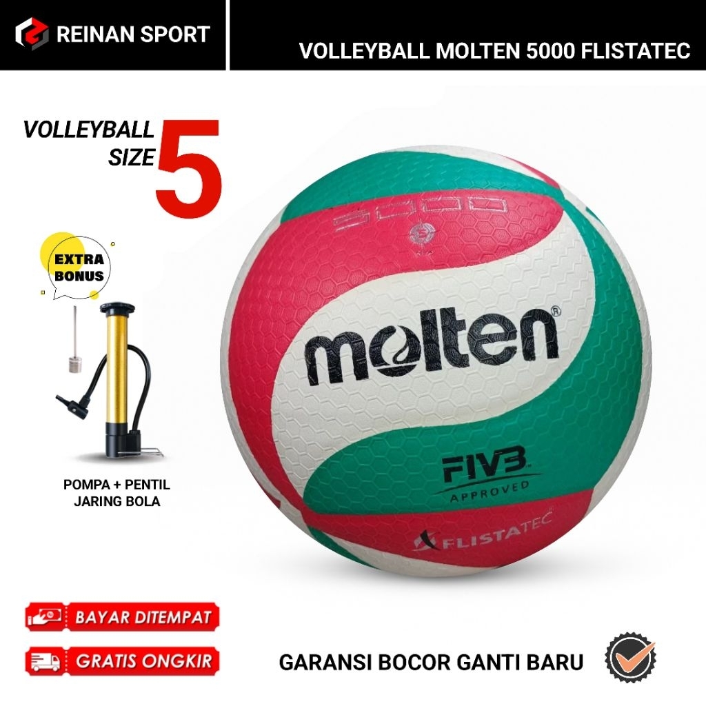 MOLTEN Bola voli molten 5000 original impor size 5 VOLLEYBALL MOLTEN 5000