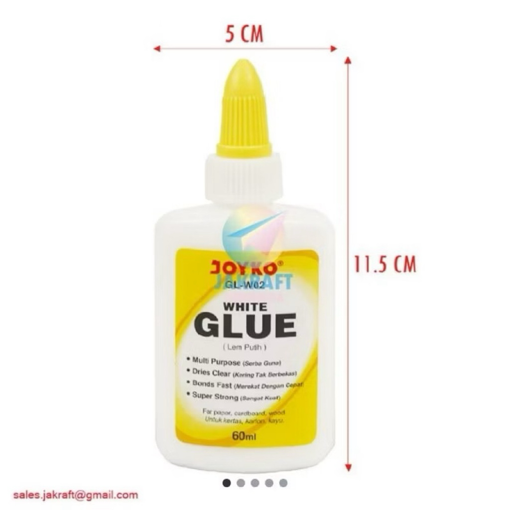 

Lem Glue putih Joyko GL-W02 60Ml (1btl)