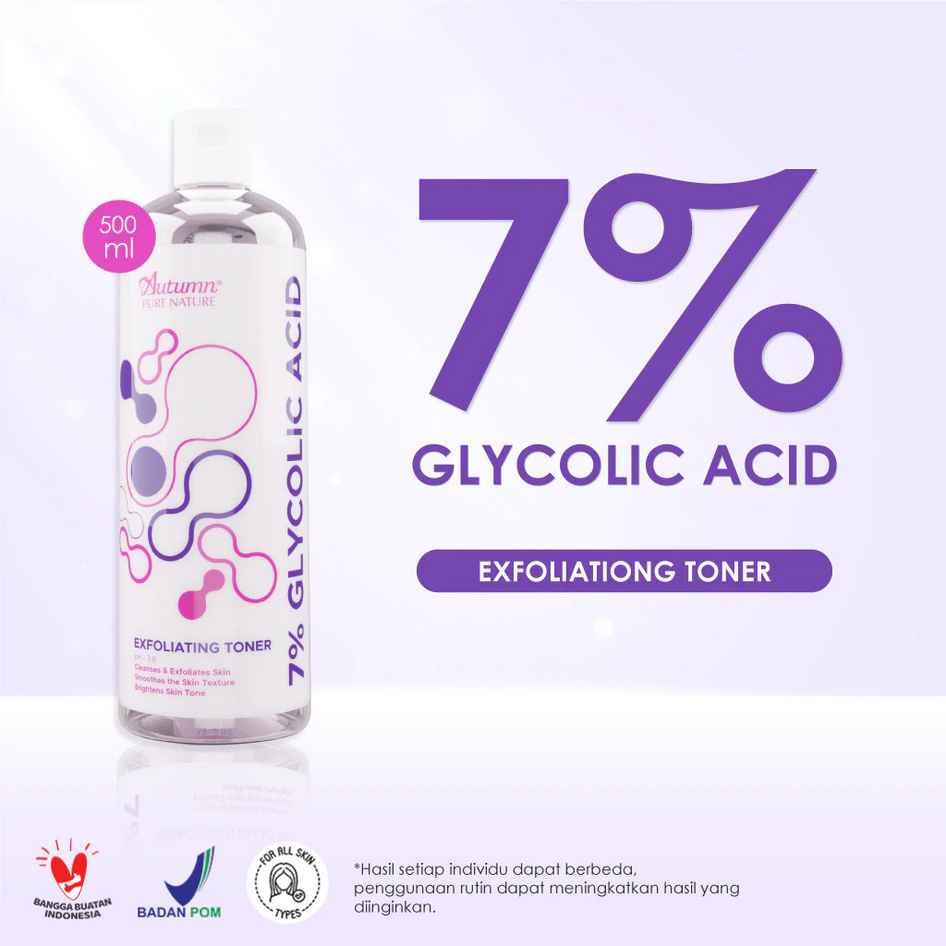 Autumn Glycolic Acid 7% 500ml Toning Solution Exfoliating Toner (white) 500 ML autumn AUTUMN GLYCOLI