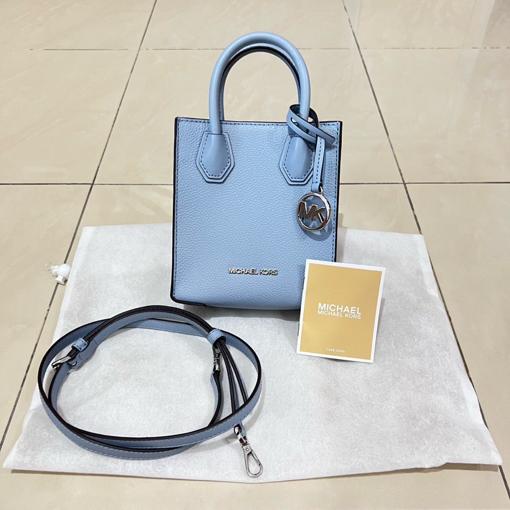 NEW Tas MK Michael Kors Mercer Mini Tote Softblue