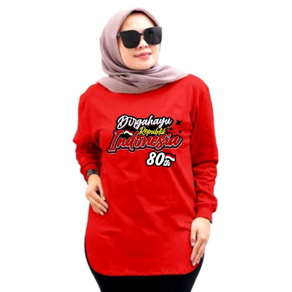 Kaos 17 Agustus Garuda Ke80 Merah Putih Agustusan Cod Republik Indonesia 17An Dirgahayu Indonesia Ke