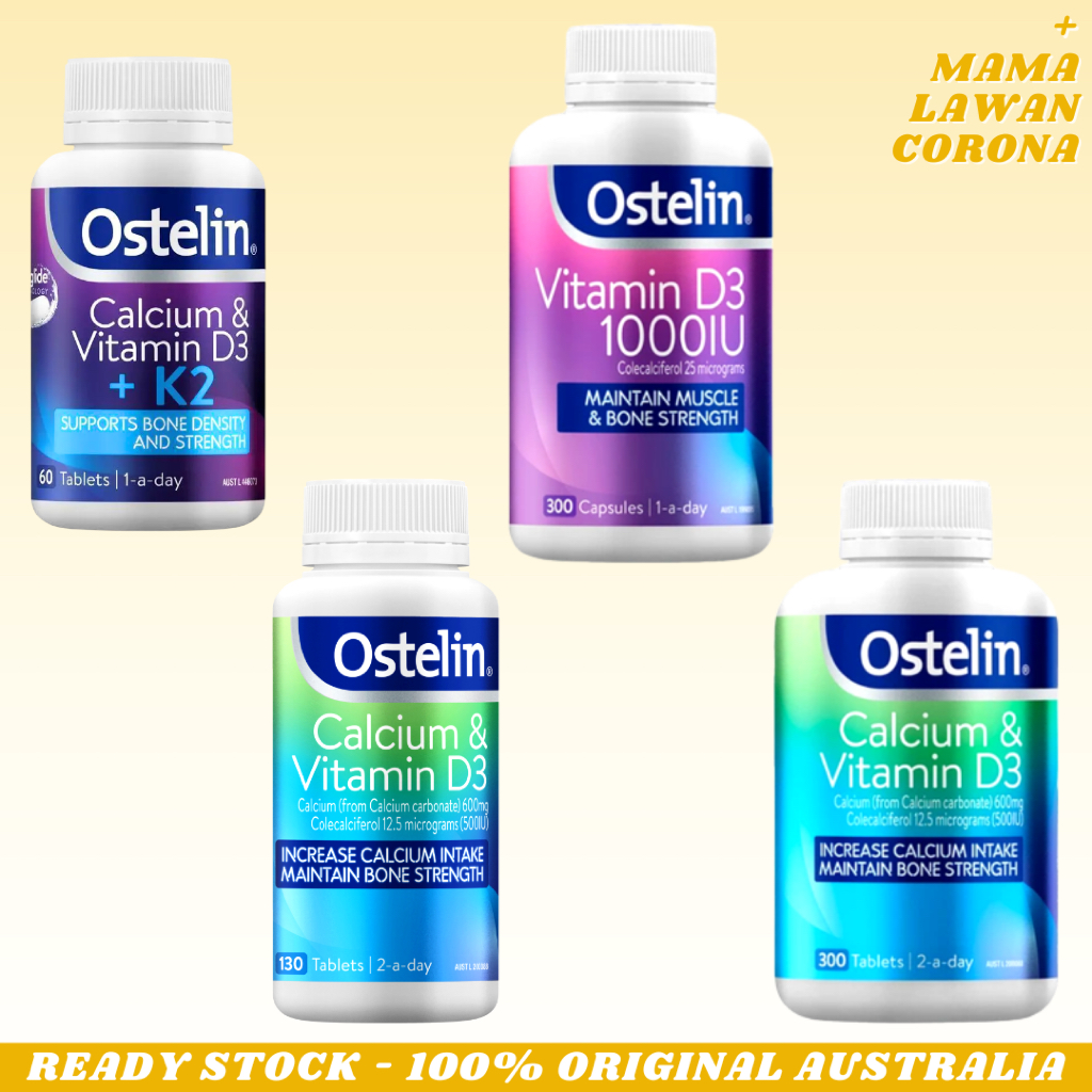 OSTELIN Calcium & Vitamin D3 130 Tablet 250 275 300 Tablets / Cal DK2 D K2 60 Tab / OSTELIN Vitamin 