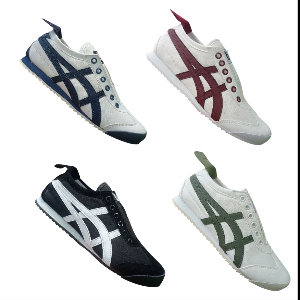 sepatu pria onitsuka tiger slip on + tali pria dan wanita