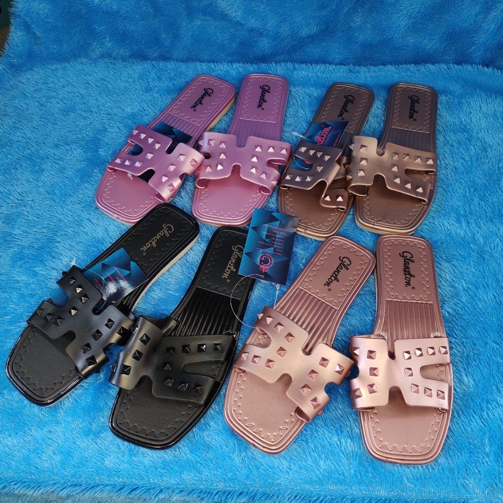 Sandal Dewasa Let Duri Kekinian dan Elegan Merk Glanzton