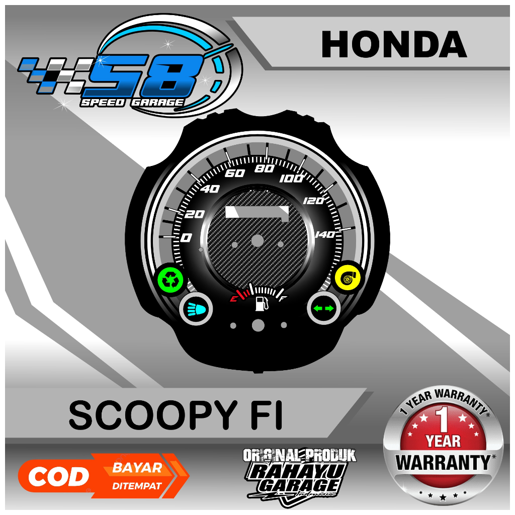 PAPAN SPEEDOMETER CUSTOM SCOOPY FI panel spidometer scoopy fi