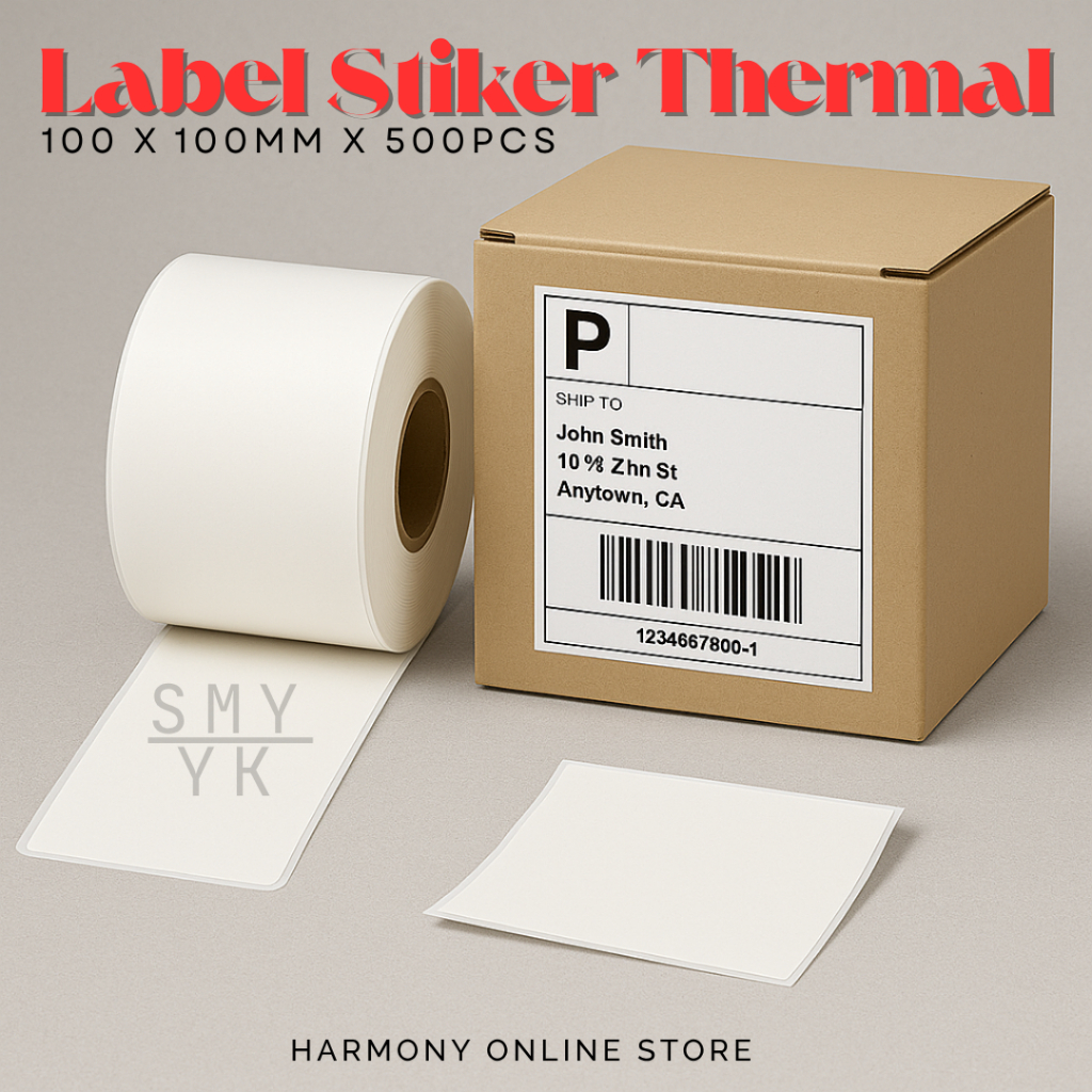 

500 PCS Kertas Thermal Print Label Stiker 150 x 100mm - Label Resi Stiker A6 10 x 15 cm - Struk Resi Stiker A6 100 mm x150 mm - Stiker Paket Online - Stiker Nota Online - Stiker Label Resi Paket 500pcs