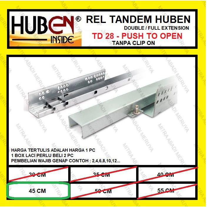 Rel Laci Tandem HUBEN 45 cm Rel Tandem Push Open HUBEN TD-28
