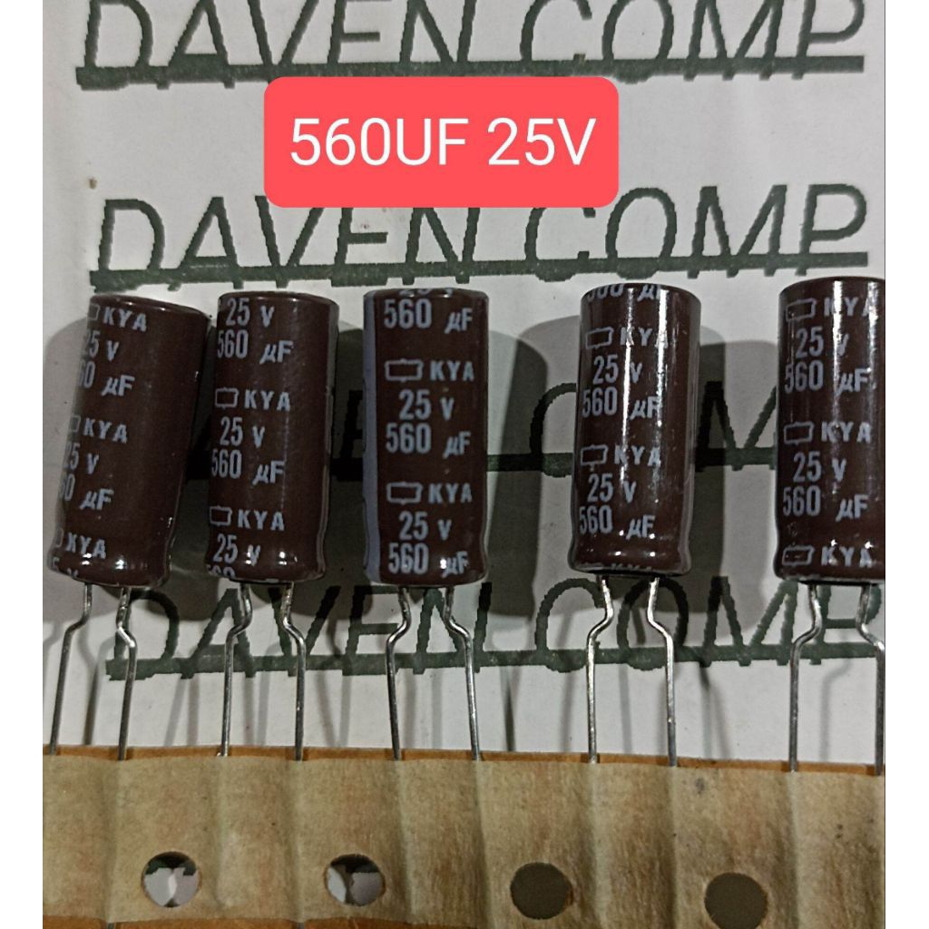 10BUAH ELCO 560UF 25V 560 UF 25 VOLT ELKO 560UF 25VOLT