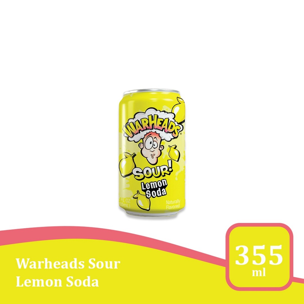 

Warheads Soda Sour Lemon 12 fl oz - Minuman impor USA