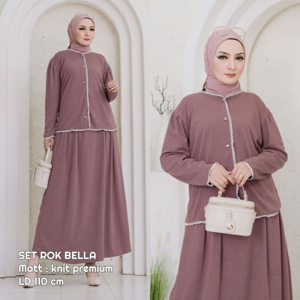 SET ROK BELLA VARIASI RENDA TYPE ATASAN BLOUSE BAWAHAN REMPEL SETELAN ROK DEWASA,ROK REMPEL