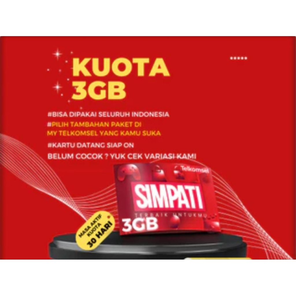 Kartu Perdana Telkomsel Internet 3Gb (NASIONAL)