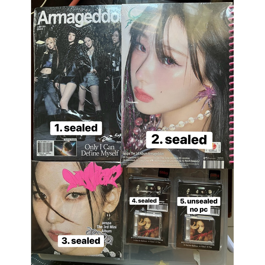 [READY/OFFICIAL] aespa album GISELLE KARINA NINGNING WINTER sealed supernova armageddon drama smini 