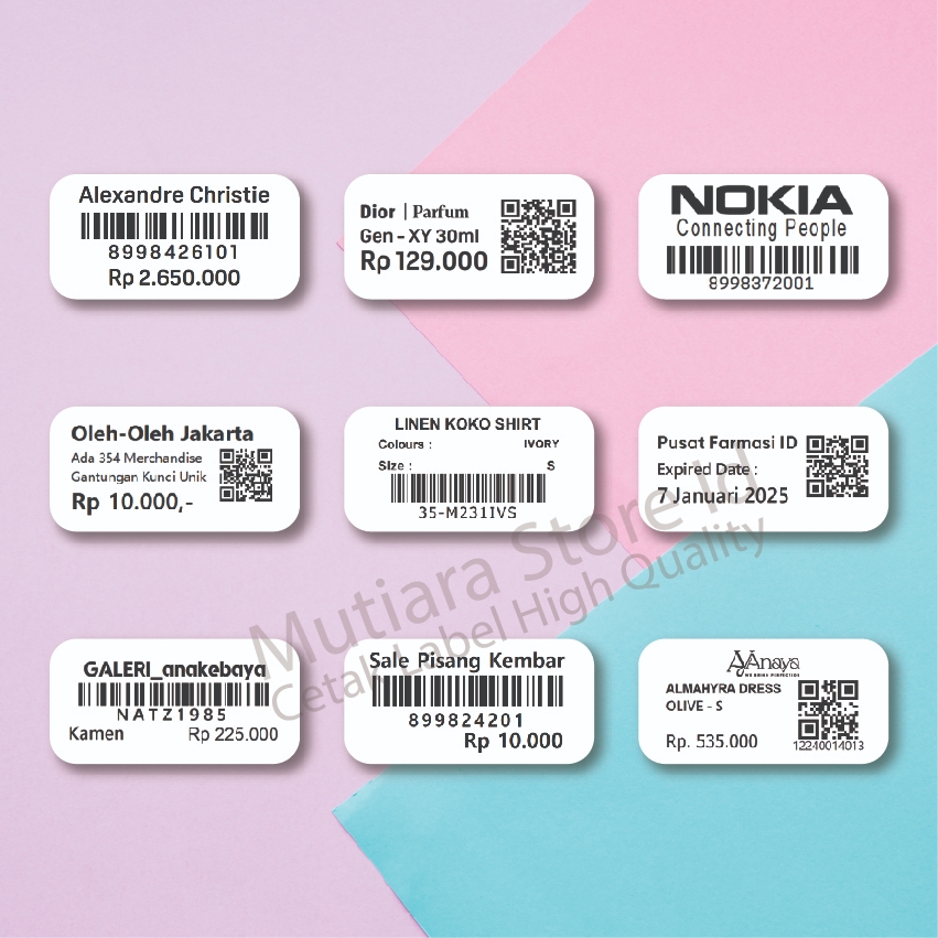 

LABEL BARCODE HARGA 100x50 / 10x5cm Bahan Super Top Kualitas