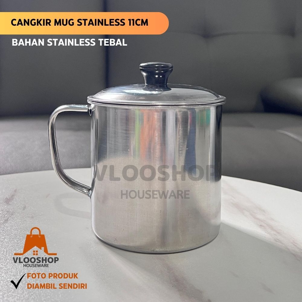 CANGKIL STAINLESS STEEL 11 CM TEBAL DAN MURAH | CANGKIR KOPI | CANGKIR STAINLESS STEEL MURAH | MUG S