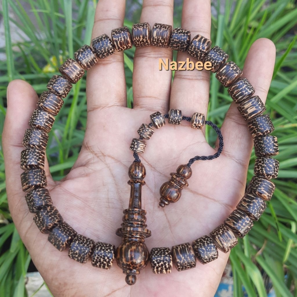 Tasbih 33 Kayu Liwung Macan Model Tabung