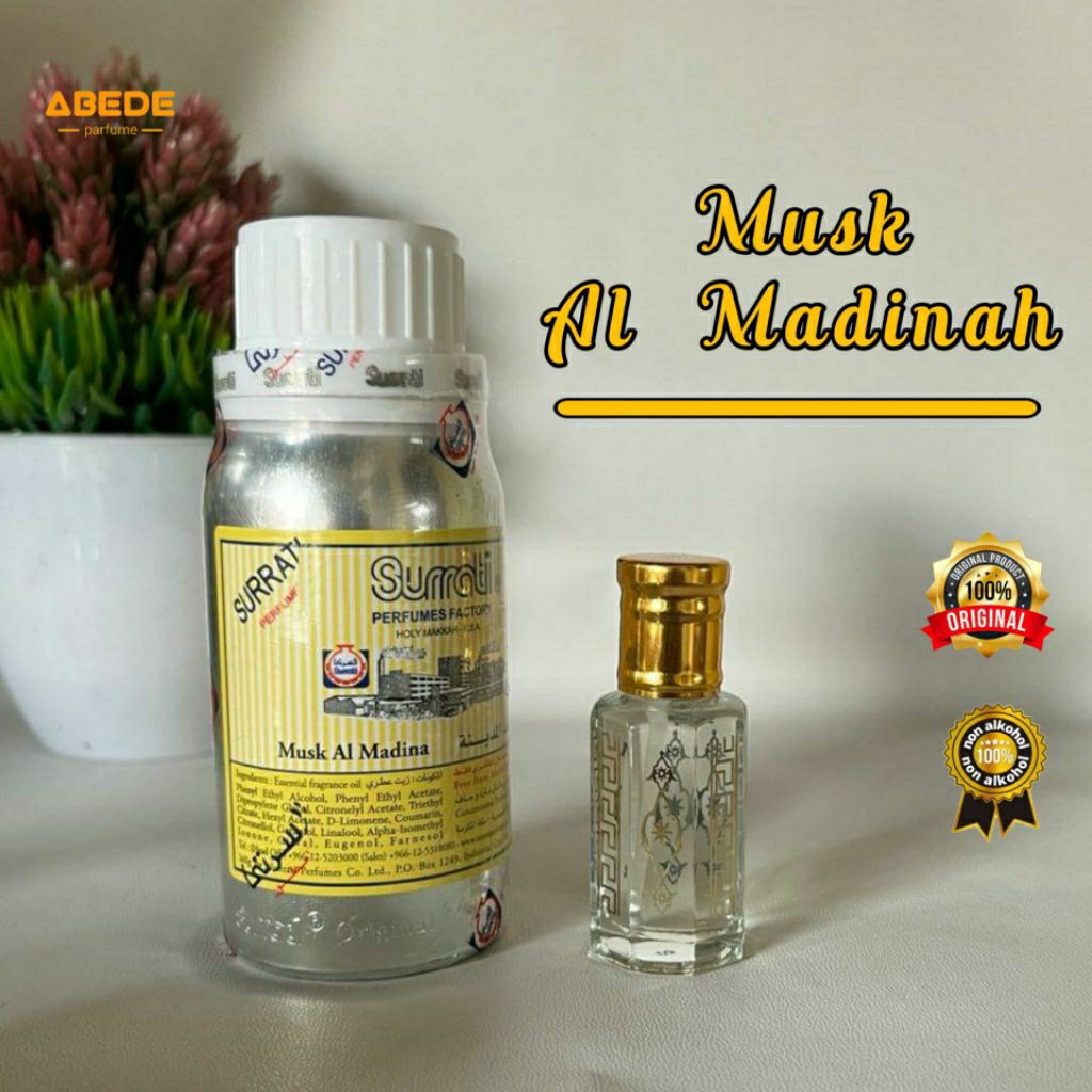 Parfum MUSK AL MADINAH SURRATI Bibit Parfume Arab Original Madinah Haramain Asli