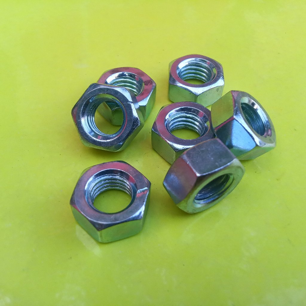 MUR GALVANIS M14 PUTIH/ MUR BAUT KUNCI 22 / MUR PUTIH M14  / MUR GALVANIZ M14 / NUT M14 BAUT 22