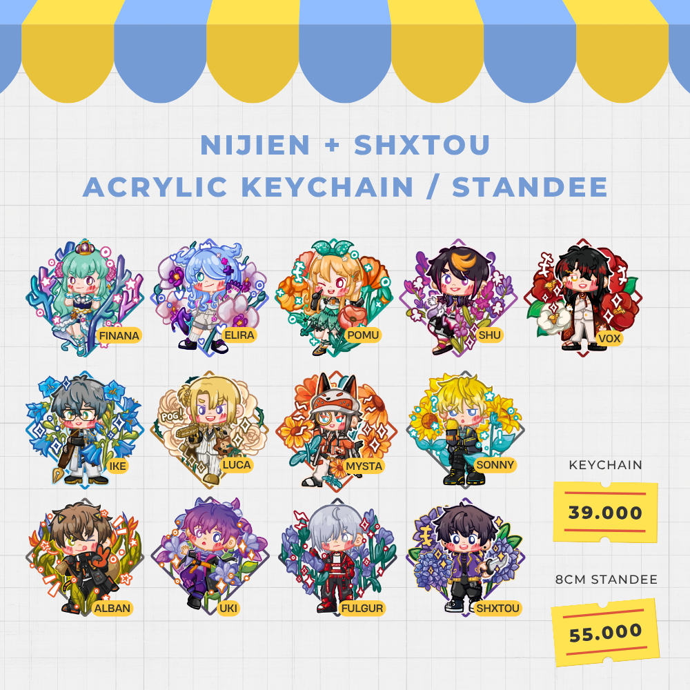 [READY STOCK] EN VTUBERS - LazuLight, Luxiem, Noctyx, Shxtou Acrylic Keychain & Standee