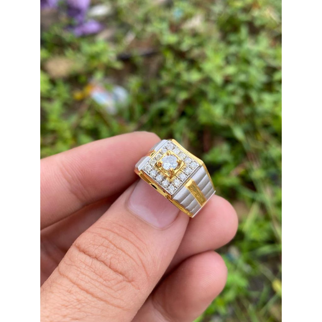 cincin pria mata natural berlian eropah