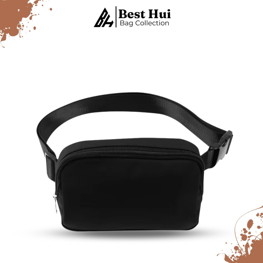 Tas Selempang Bahu Polos Waistbag Waterproof Fashion Import Unisex - CT09