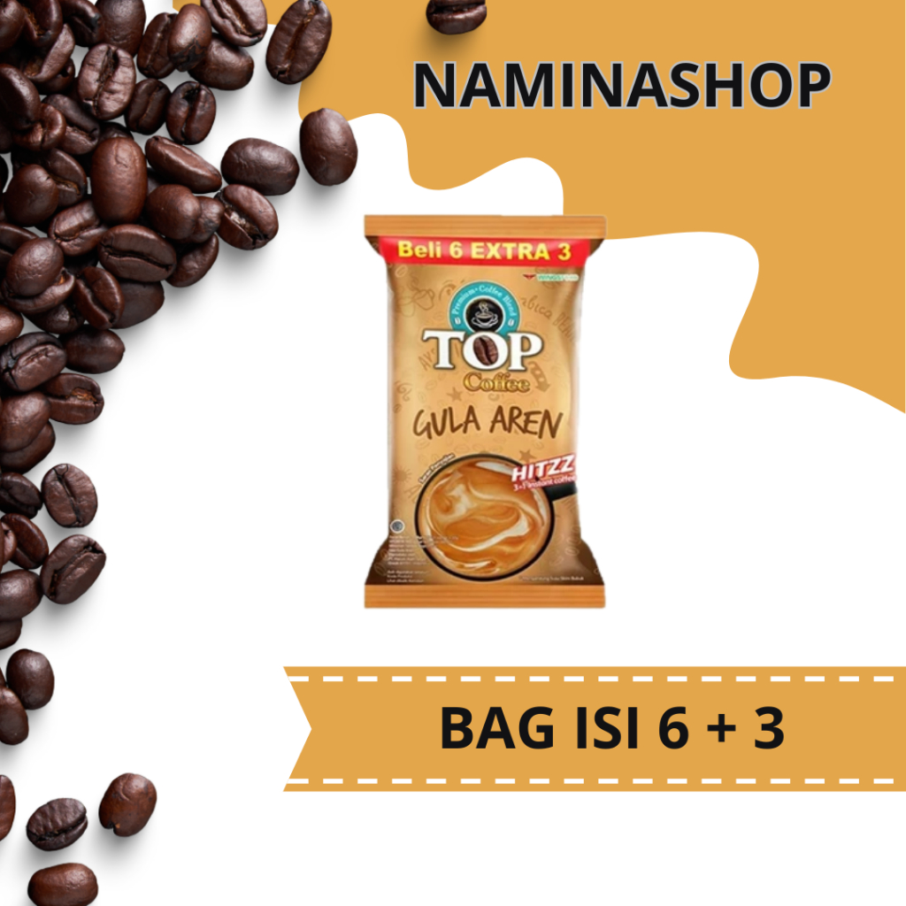 

TOP COFFEE GULA AREN KOPI INSTAN BAG 6 + 3 x 22G