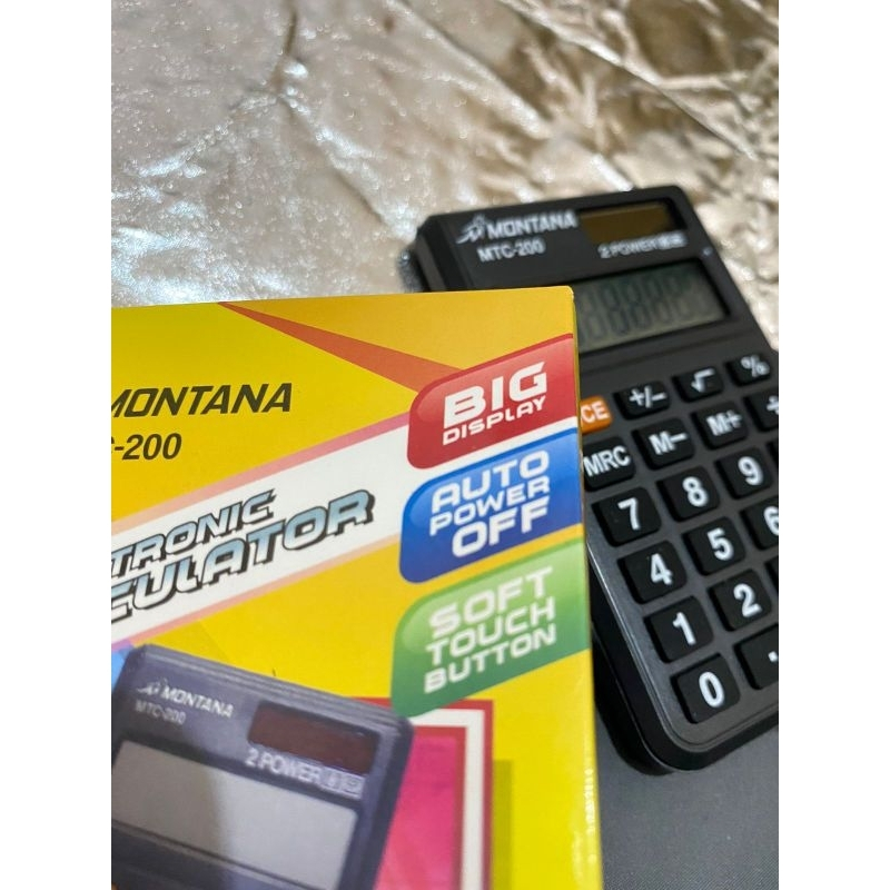 

Kalkulator Saku Montana MTC-200 Alat Hitung warung Calculator