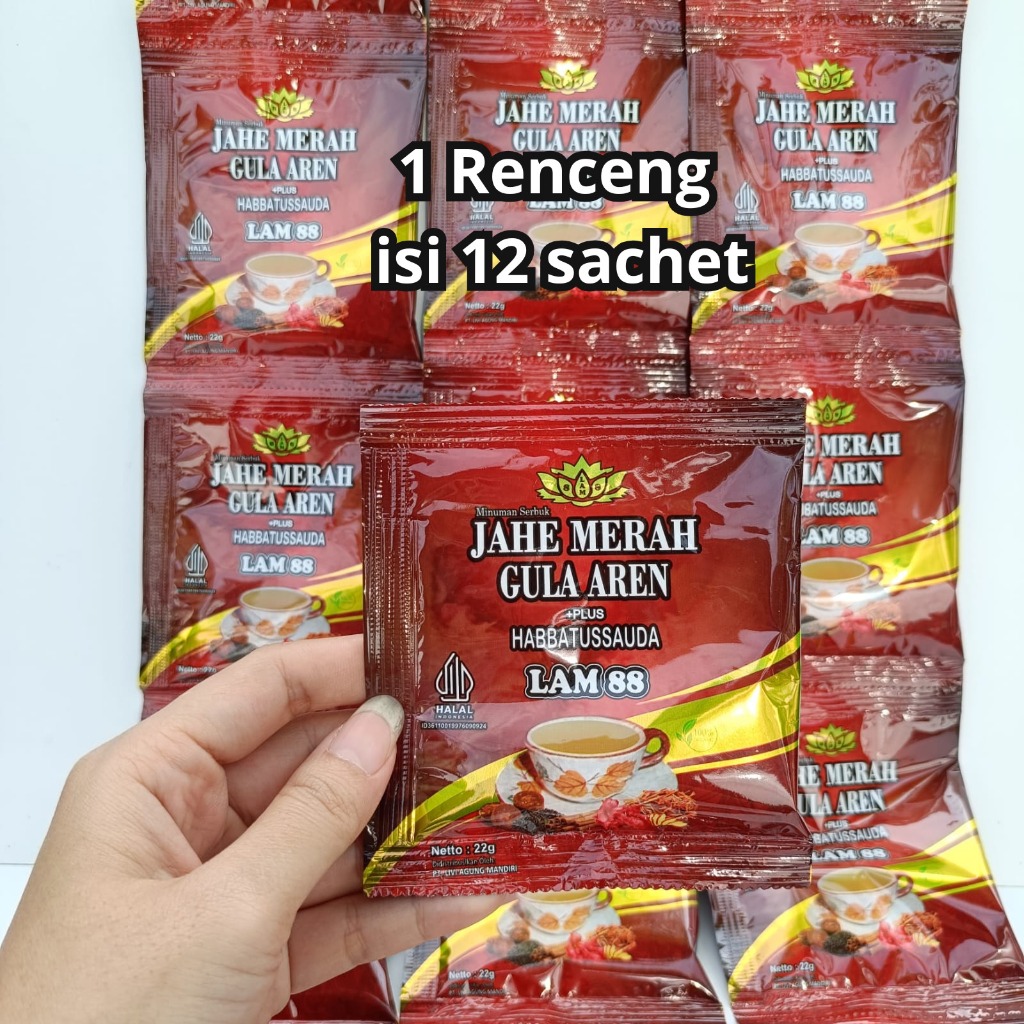 

JAHE MERAH GULA AREN 1 RENCENG ISI 12 PCS - INSTANT TINGGAL SEDUH