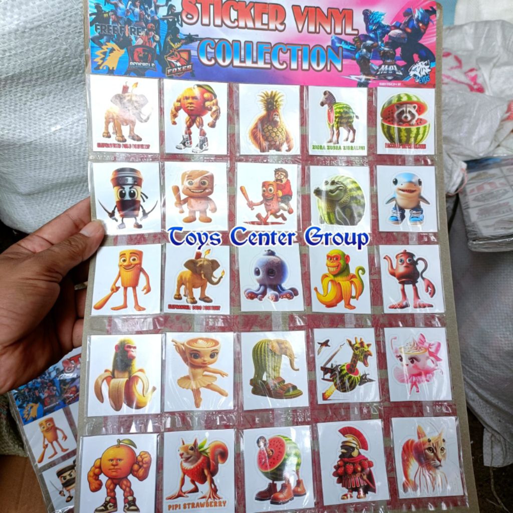 

Stiker VinyL Dung dung Sahur / Tung tung sahur Lembaran isi 25pcs