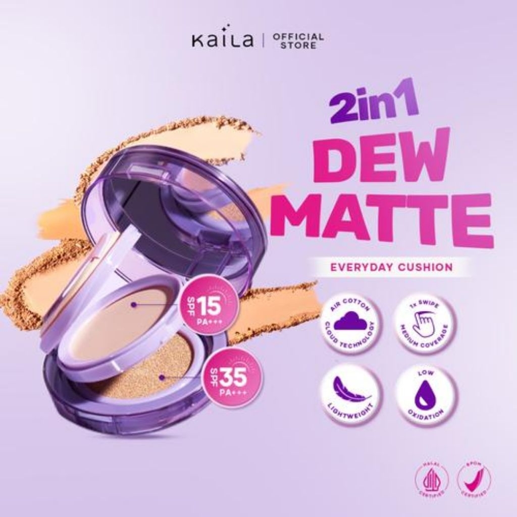 kaila beaute cushion 2 in 1 dew-matte