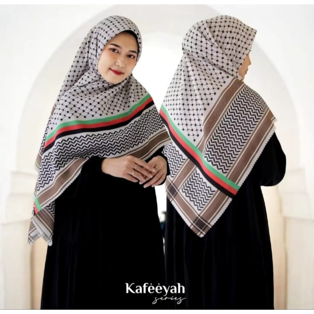 Kerudung SegiEmpat/Kerudung Palestina/Kerudung bahan Voal