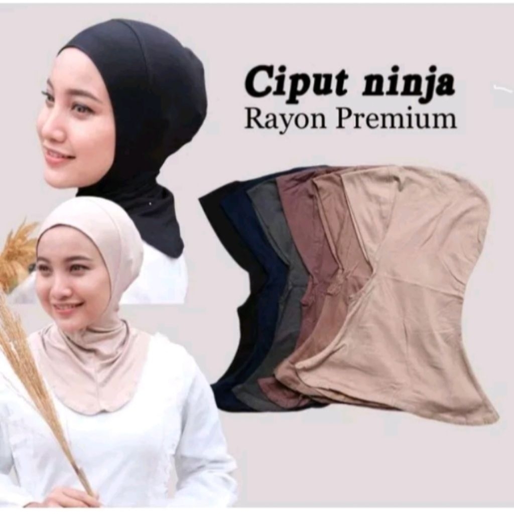 Ciput ninja malay anti tembem/ciput ninja anti tembem/ciput olahraga malay/Daleman hijab rayon