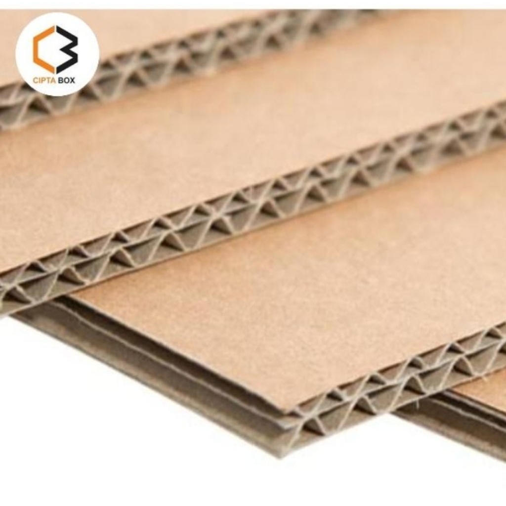 

dus lembaran kardus karton box ukuran 50 x 50 cm bahan double wall