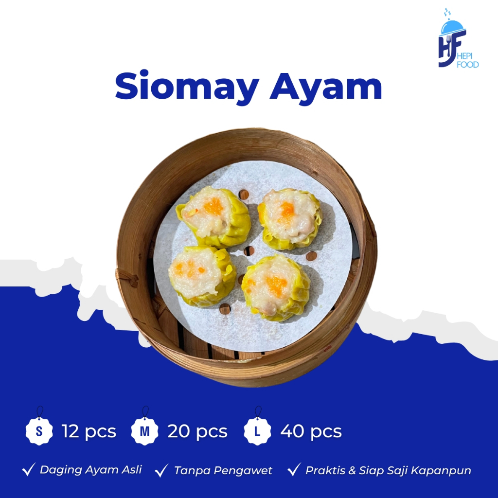 

HEPIFOOD Siomay Ayam Frozen Dimsum | Kemasan Usaha | 12,20,40 pcs | Lezat Berkualitas | Tanpa Pengawet