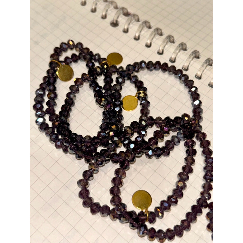 amethyst crystal bracelet with pendant