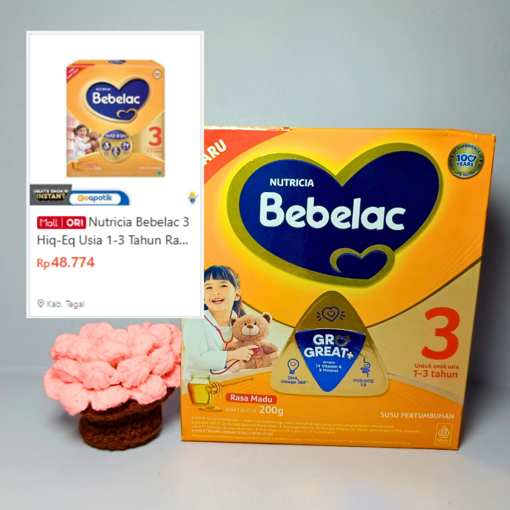 

Bebelac 3 Madu & Vanilla (1-3 TAHUN) 200GR / Harga Murah