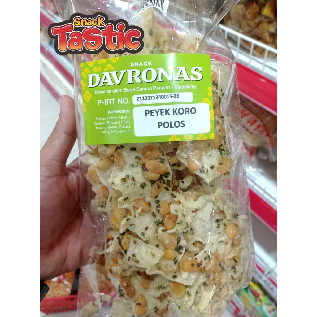 

PEYEK KORO POLOS DAVRONAS camilan dan oleh-oleh khas Magelang, Jogja, purworejo, wonosobo