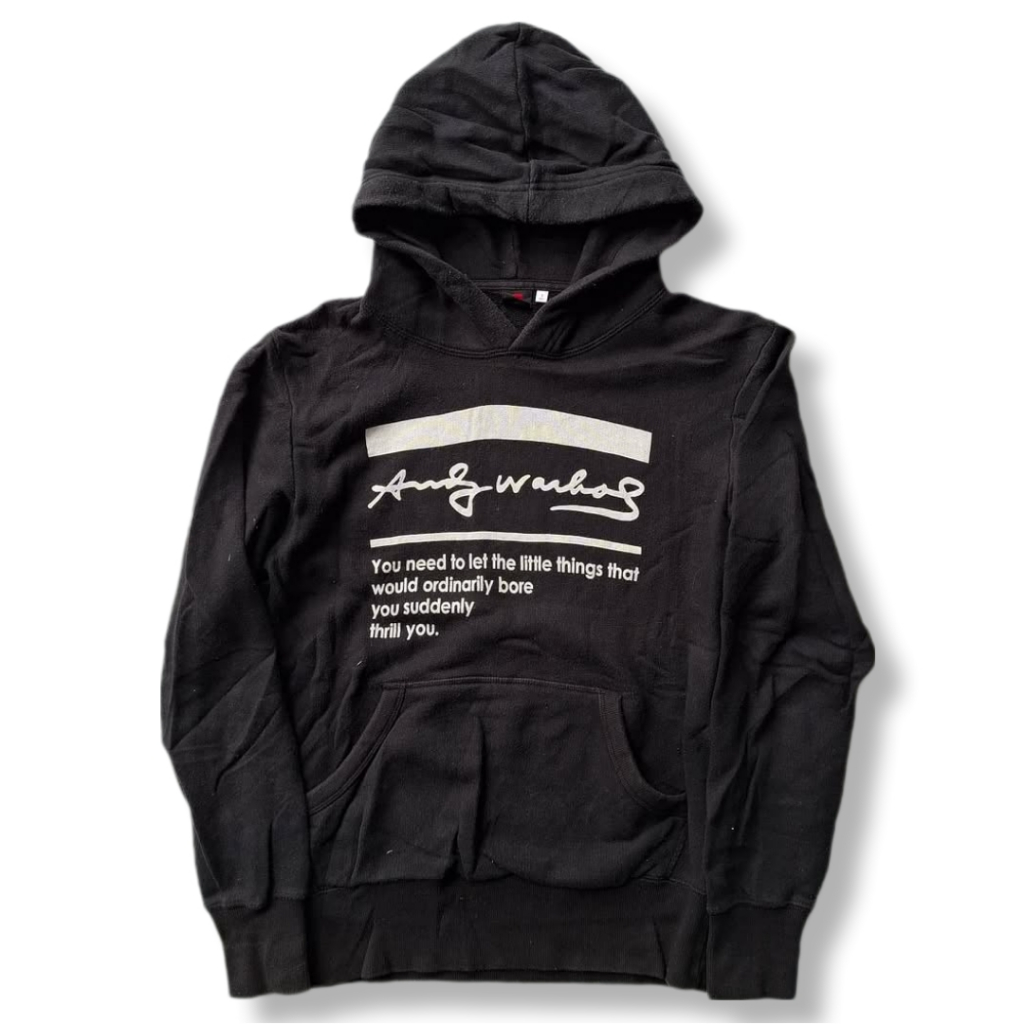 ANDY WARHOL BLACK PULL OVER HOODIE | OUTER | OUTEWEAR | SWEATER | GS